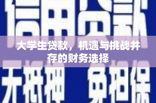中区大学生贷款，机遇与挑战并存的财务选择