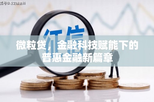 中区微粒贷，金融科技赋能下的普惠金融新篇章