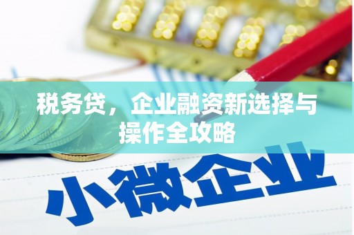 中区税务贷，企业融资新选择与操作全攻略