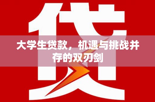 中区大学生贷款，机遇与挑战并存的双刃剑