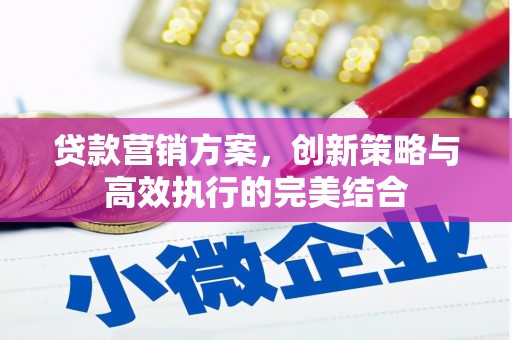 中区贷款营销方案，创新策略与高效执行的完美结合