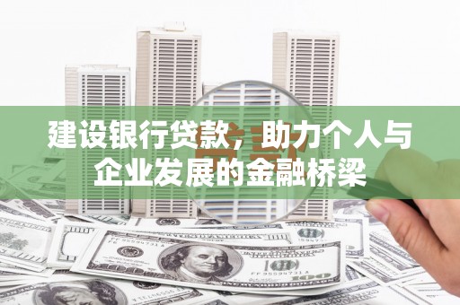 中区建设银行贷款，助力个人与企业发展的金融桥梁