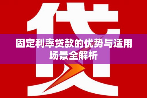 中区固定利率贷款的优势与适用场景全解析