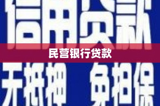 中区民营银行贷款