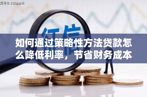 中区如何通过策略性方法贷款怎么降低利率，节省财务成本