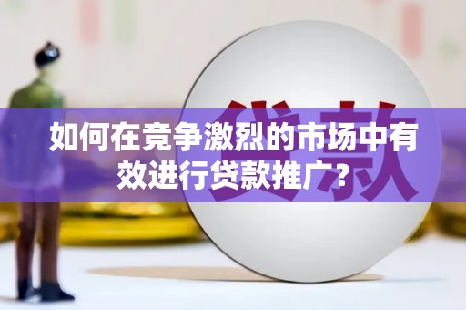 中区如何在竞争激烈的市场中有效进行贷款推广？