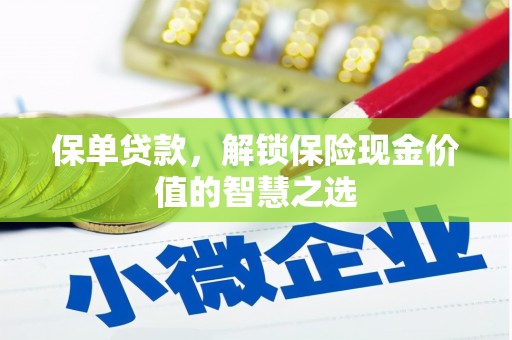 中区保单贷款，解锁保险现金价值的智慧之选