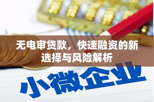 中区无电审贷款，快速融资的新选择与风险解析