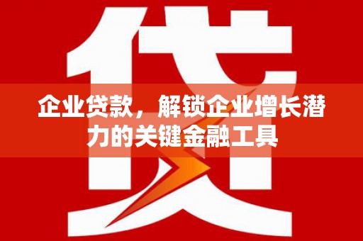 中区企业贷款，解锁企业增长潜力的关键金融工具