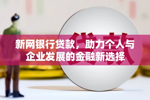 中区新网银行贷款，助力个人与企业发展的金融新选择