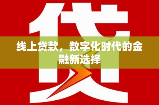 中区线上贷款，数字化时代的金融新选择