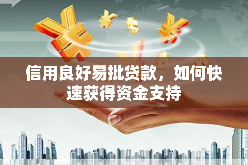 中区信用良好易批贷款，如何快速获得资金支持