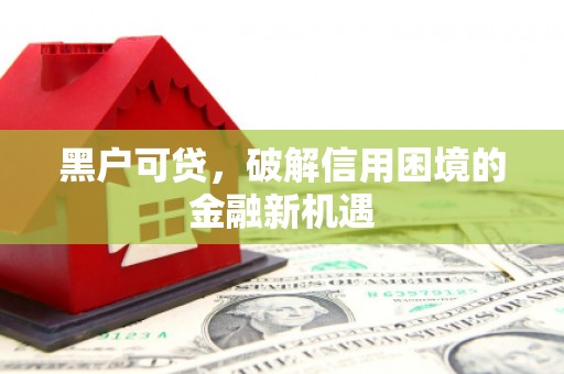 中区黑户可贷，破解信用困境的金融新机遇