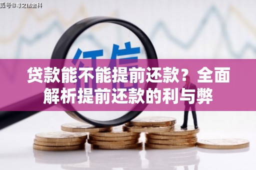 中区贷款能不能提前还款？全面解析提前还款的利与弊