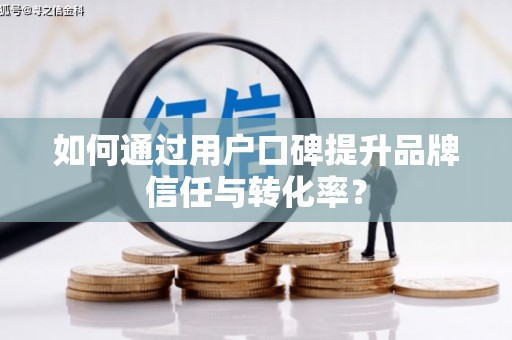 中区如何通过用户口碑提升品牌信任与转化率？