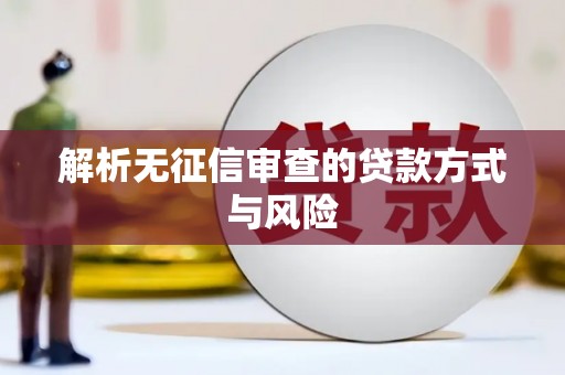 中区解析无征信审查的贷款方式与风险