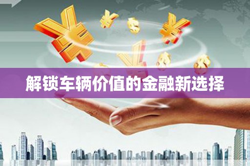 中区解锁车辆价值的金融新选择