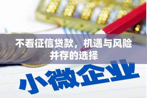 中区不看征信贷款，机遇与风险并存的选择